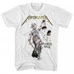 Metallica Justice For All T-s&auml;rk Meeste Litsentsiga Rock N Roll Concert T-s&auml;rk valge S