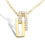 Les Tr&eacute;sors De Lily [R7124] - kullatud kaelakee  Sissi  valge kuld - 14x7 mm valge