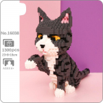 16038 P&auml;rsia kassi hall kassipoeg loom istuv lemmikloom 3D-mudel DIY mini-teemantklotsid, klotsid, ehitusm&auml;nguasi lastele ilma kastita