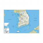 Inglise kaart L&otilde;una-Korea kaart Teede kaart L&otilde;uendimaal Elutuba Kodu kaunistus Laste koolitarbed 42*30cm