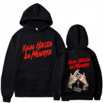 Anuel AA Tr&uuml;kitud kapuutsiga dressipluus Mantel Real Hasta La Muert S