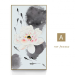 Hiina stiilis abstraktne koi kala lootose maalimine l&otilde;uendi printimine plakat Feng Shui seinakunsti pilt elutoa kodukontori sisekujunduseks 20x40cm Unframed