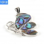 Abalone Shell Spread Wings Butterfly Putukate Natural Shell Metallist Ripats Shell Kaelakee