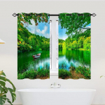 Metsa kose kardinad magamistoa jaoks Looduslik maastik 3D-prinditud kardinad M&auml;evooluakna kardin elutuba 2 paneeli W53.5 X H114cm X 2