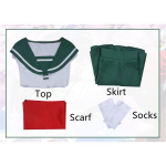 4tk komplektid Anime Cosplay kost&uuml;&uuml;m InuYasha Kagome Higurashi naiste t&uuml;drukute vormiriietus s&auml;rk seelik &uuml;likond Halloweeni karnevali cosplay kost&uuml;&uuml;m t&auml;iskasvanutele XS