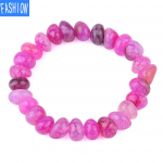 Ebakorrap&auml;rasest elastsest looduslikust kivist k&auml;ev&otilde;ru v&auml;rvilise ahelaga ahhaatehetega Heleroosa