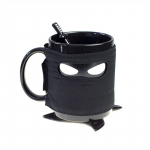 Creatieve Mok Zwart Masker Keramische Cup Met Lepel Zwaard Koffie Melk Thee Mokken Melk Koffie Thee Cup Mokken Drop Shipping must