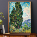 Vanaaegne kuulus &otilde;limaali plakat Vincent Van Goghi reprodutseerimine l&otilde;uendimaal Seinakunstiprintide galerii Avaleht Elutoa sisustus 21x30 No Frame