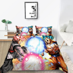 Kodu voodipesu Laste multikas Dragon Bead Prinditud tekikate ja padjap&uuml;&uuml;r t&auml;issuuruses pestav mugav tekikate Magamistoa voodipesukomplekt EU Single 135x200cm gray