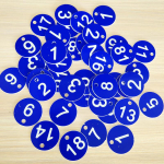 10/50/100 tk Punase mesitaru nummerdatud m&auml;rgisildid &uuml;mmarguse auguga ABS taru sildid Mesindusvarustus 50PC