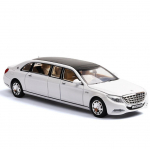 1:32 Scale Diecast Car Stretch Benz S650 metallist mudel kerge heliga, tagasit&otilde;mmatav s&otilde;idukisulamist m&auml;nguasjade kollektsioon 1/32-20.3x6.5x4.5cm valge