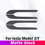 Car Front Bumper Anti-Collision Strip Front Corner guard Protective Cover Decoration Accessories For Tesla 2022 Model 3 Model Matte Black Handle black