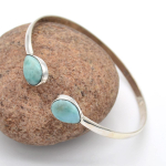 925 Sterling H&otilde;be, Larimar K&auml;ev&otilde;ru, Bangle K&auml;ev&otilde;ru, Kingitus Talle, Reguleeritav K&auml;ev&otilde;ru, Mansett-k&auml;ev&otilde;ru, H&otilde;bedane Ripatsiga Ehted 7 Inch