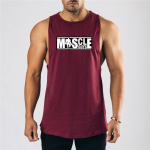 Muscleguysi suvised hingavad laia &otilde;lgaga vabaaja T-s&auml;rgid Meeste spordijooksmine Fitness Meeskonna kaelusega tanktopsid M must