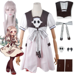 Anime Tualetist seotud Hanako-kun Yashiro Nene Cosplay kost&uuml;&uuml;m Cosplay parukad kleidi, lipsuga Armas &uuml;htne Halloweeni karnevali riietus L-(Costume+Wig) gray