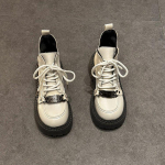 Naiste l&uuml;hikesed saapad Uued talvised Briti stiilis naiste poolsaapad 35 must