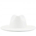 Uus v&auml;lisvalge sisemine roosa villane vildist Jazz Fedora &otilde;hukese v&ouml;&ouml;pandlaga m&uuml;tsid, meeste naiste laia &auml;&auml;rega Panama Trilby m&uuml;ts 56-58cm 56-58CM adjustable