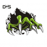 Ghostly Claw autokleebis Ilmastikukindel isekleepuv automaastur S&otilde;iduki aken Kere kaitseraua kriimustus Deemon K&auml;sitsi trimmi kleebis auto Large Left