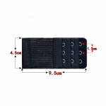 1 tk naiste rinnahoidja rihma pikendus 3 rida 3 konksuga rinnahoidja pikendus elastne reguleeritav klambriga rihm must