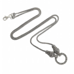 H&otilde;bedane pikk kett Retro kaelakee Naiste S925 Sterling h&otilde;be Markasiidist kivist ripats Kaelakee Tai h&otilde;bedast kaelakee ehted 45cm long