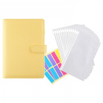 A6 nahast k&ouml;itja kate 6 r&otilde;ngaga eelarvek&ouml;itja sularaha &uuml;mbrik, raha s&auml;&auml;stev k&ouml;itja kollane