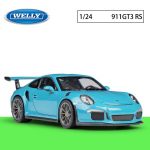 1/24 WELLY Porsche 911 GT3 RS sulamist sportauto mudel survevalu metallist m&auml;nguasja v&otilde;idus&otilde;iduauto mudel High Simulation Collection, kingitus lastele 1/24-19.2x7.9x5cm sinine