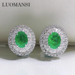 6*8mm Emerald Super Flash Stud k&otilde;rvar&otilde;ngad 100%-S925 Sterling h&otilde;be ehted pulmakokteilipeo naisele kingitus