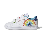 Adidas Advantage Court Hook & Loop J Rainbow Kids tossud valged pilv-valged kuninglik-sinine GV6821 33&frac12;