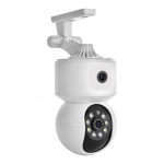 1080P HD juhtmevaba turvakaamera WiFi-kaamera 3MP panoraam-/kallutamiskaamera 360 kraadi liikumisj&auml;lgimisega IR &ouml;&ouml; US Plug