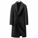 Suurem&otilde;&otilde;tmelised meeste meeste pikad villased mantlid Villane tuulejakk Elegantne h&auml;rrasmeeste mantlid Inglismaa Vintage klassikaline meeste vabaaja mantlid meestele M must