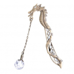 J&auml;rjehoidja Vintage stiilis metallist draakoni disain koos helendavate helmestega Pleekimiskindel j&auml;rjehoidja