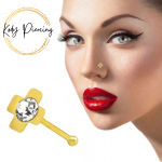 KODY PIERCING 9K kullast augustamine juveelidega ristpalliga ninaotsa &ndash; kvaliteetne augustamine