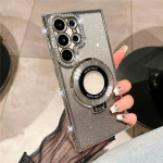 Luksuslik pinnakattega gradient-Glitter Teemantaluse hoidik Magnetiline taskukohver Samsung Galaxy S24 S23 Ultra S22 Plus/iphone 15 14 13 12 11 Pro Max jaoks Samsung S24 h&otilde;be