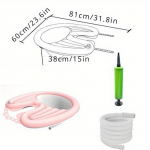 T&auml;ispuhutav juuksepesukauss, kaasaskantav &scaron;ampoonikauss eakatele 1set roosa