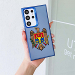 N21 Moldova riigiembleem Pehme &auml;&auml;risega telefoni&uuml;mbris Samsung S24 S22 S23 Ultra A54 A14 A34 A05 Xiaomi POCO X5 Pro Redmi Note 12S k&otilde;va tagakaanele Samsung A02
