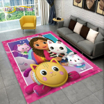 Armas Gabbys Dollhouse multifilmi vaibavaip kodu elutuppa magamistoa diivani uksemati sisekujundus, laste m&auml;nguala vaip libisemiskindel p&otilde;randamatt 160cm x 200cm
