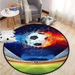 Jalgpallipildid vaip multikas jalgpall elutoa kaunistus &uuml;mmargune s vooditool matt kodu Sissep&auml;&auml;suuks lapsed 100cmx100cm