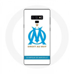 Valge taustaga &uuml;mbris Samsung Galaxy Note 9 Olympique de Marseille logo jaoks