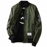 Meeste Wind Breaker jope plaastritega m&otilde;lemal k&uuml;ljel M armee roheline v&auml;rv