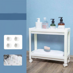 2/3/4 kihilised riiulid Kodumasinad K&ouml;&ouml;k ratastega hoiuriiul Mobiilne k&uuml;lmkapp K&uuml;lg&otilde;mblused Hoiukorraldajad Vannituba 2 Layer valge