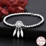 925 Sterling h&otilde;bedane Dream Catcher mood k&auml;ev&otilde;ru naistele ehted pulmakingitus MB286