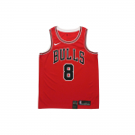 Nike NBA Meeskonna Piiratud V&auml;ljaande S&auml;rk, Zach Lavine Nr. 8 ventilaatoriga versioon Meeste topid Punane 864465-666 S