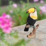 Linnufiguurid M&auml;nguasi Kunstlik PVC Linnud Loomamudelid Elutruud riiulitele t&ouml;&ouml;lauaehteks Perches Standing