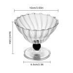Triibuline klaasist j&auml;&auml;tisetops Tall Liqueur Champagne Wine Juice Cup