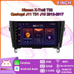 Androidi autoraadio Carplay jaoks Nissan X-Trail T32 Qashqai 2013-2017 auto multimeedia videopleier GPS-navigatsioon WIFI 4+64GB 2+32GB