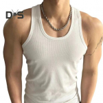 Meeste vest, &uuml;hev&auml;rviline O-kaelusega varrukateta fitness-tankid Hingavad vabaaja t&auml;navar&otilde;ivad Suvised vabaajar&otilde;ivad spordireisiks Ostlemine Igap&auml;evane riietus 2XL valge