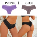 Allofme pitsp&uuml;ksid naistele Seksikad madala v&ouml;&ouml;ga p&uuml;ksid Puhtast puuvillast pehme pesu Mugavad naiste alusp&uuml;ksid S-XL S