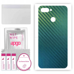 apgo Protective Skin Sticker for the back compatible with Oppo A11k, Wrap Film, Foil, Vinyl - Pattern Carbon Chameleon CAKA1