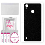 apgo Protective Skin Sticker for the back compatible with ZTE Blade A7 Vita, Wrap Film, Foil, Vinyl - Pattern Matte Black