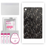 apgo Protective Skin Sticker for the back compatible with TCL TAB 4G, Wrap Film, Foil, Vinyl - Pattern Carbon Black Pixel